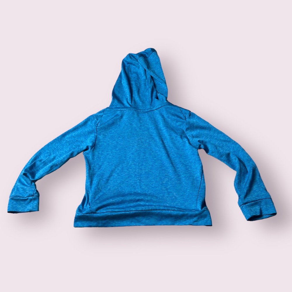 Toddler Girl Nike Dri Fit Blue Long Sleeve Hoodie Shirt Size 1-2 Years 2T - Picture 2 of 7